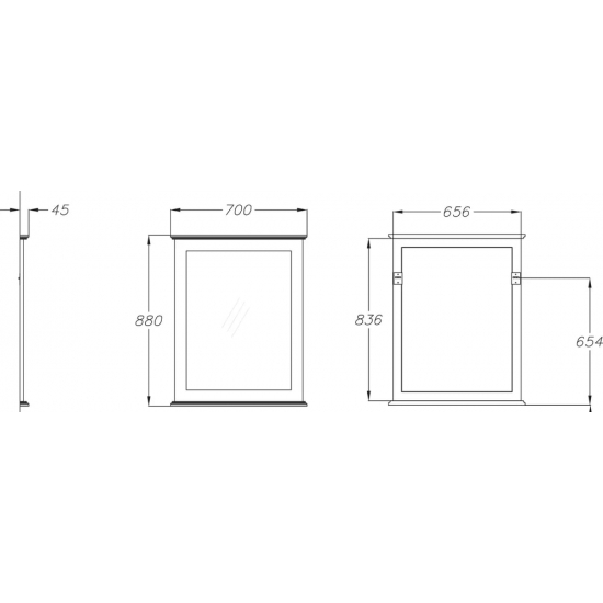 Зеркало OPADIRIS Палермо 70 светлый орех