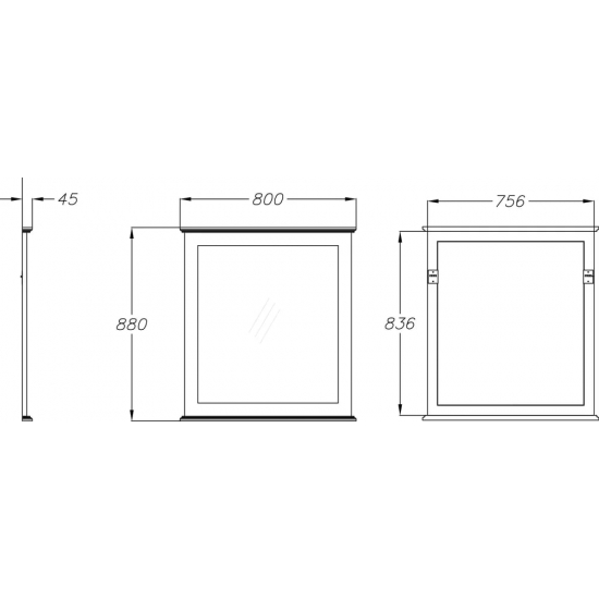 Зеркало OPADIRIS Палермо 80 белое матовое