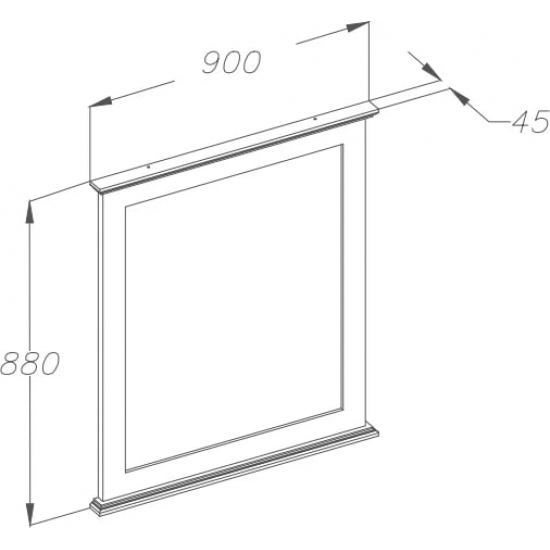 Зеркало OPADIRIS Палермо 90 светлый орех