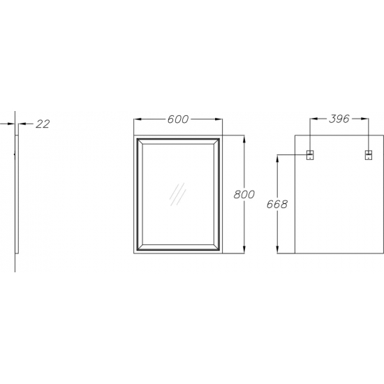 Зеркало OPADIRIS Вегас 60 с подсветкой