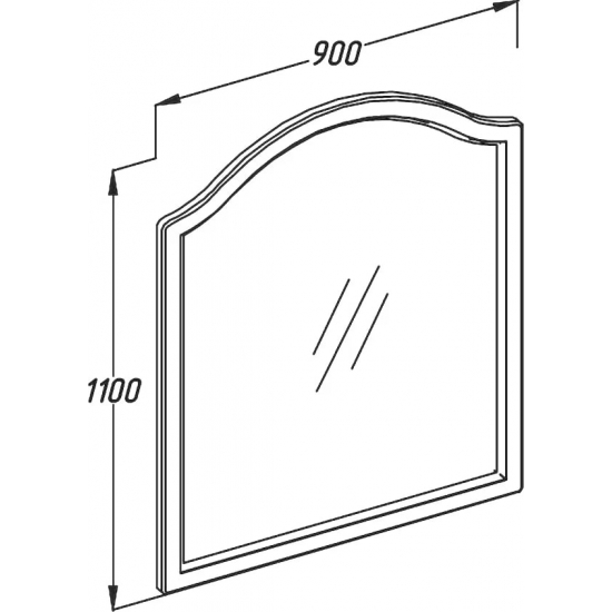 Зеркало OPADIRIS Виктория 90 слоновая кость
