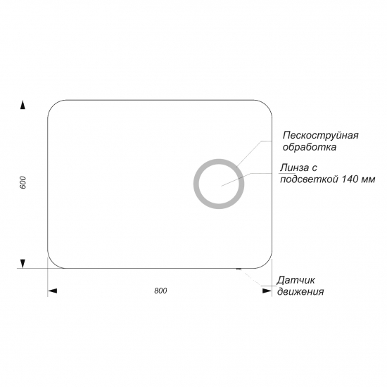 Зеркало SANITA LUXE Infiniti Elegant Led 800x600 с LED подсветкой, увеличительное зеркало