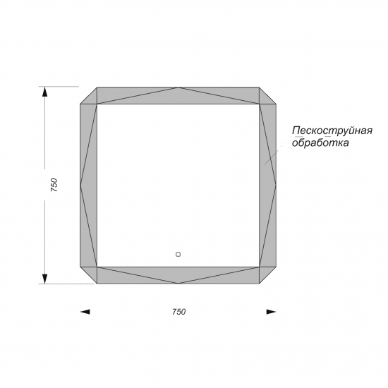 Зеркало SANITA LUXE Лайн Led 750x750 с LED подсветкой