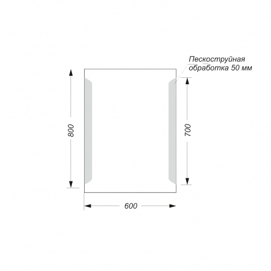 Зеркало SANITA LUXE Quadro Led 600x800 с LED подсветкой