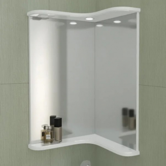 Зеркало САНТА Аврора 60 угловое, с полкой