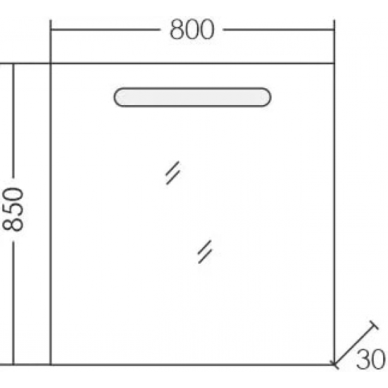 Зеркало САНТА Лондон 80 с LED-подсветкой