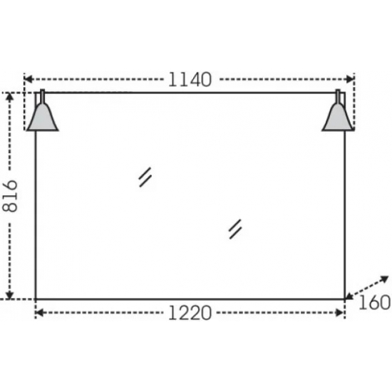 Зеркало САНТА Монарх 120 со светильниками
