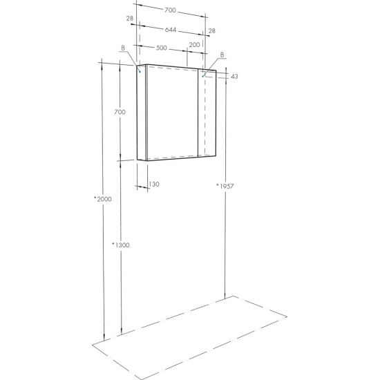 Зеркало-шкаф АКВАТОН Асти 70