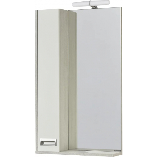 Зеркало-шкаф АКВАТОН Бекка PRO 50 белое, дуб соммерсет