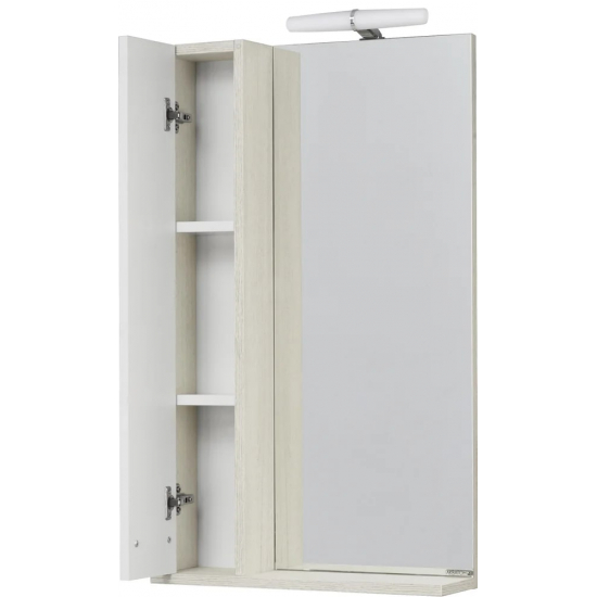 Зеркало-шкаф АКВАТОН Бекка PRO 50 белое, дуб соммерсет