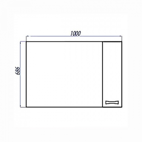 Зеркало-шкаф АКВАТОН Диор 100 R правый, с подсветкой и антизапотеванием
