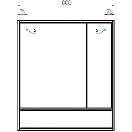 Зеркало-шкаф АКВАТОН Флай 80 дуб крафт