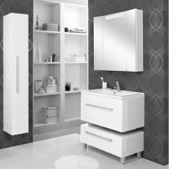 Зеркало-шкаф АКВАТОН Мадрид 100 с подсветкой