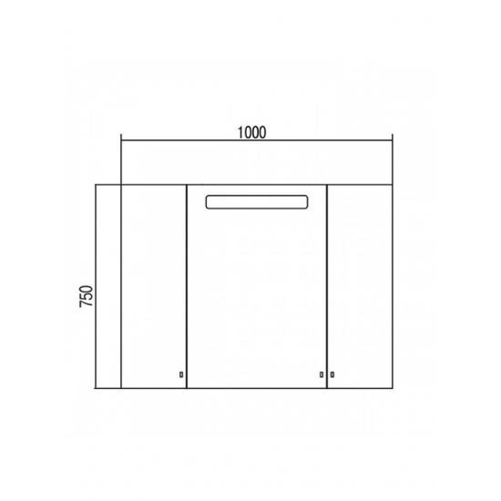 Зеркало-шкаф АКВАТОН Мадрид 100 с подсветкой