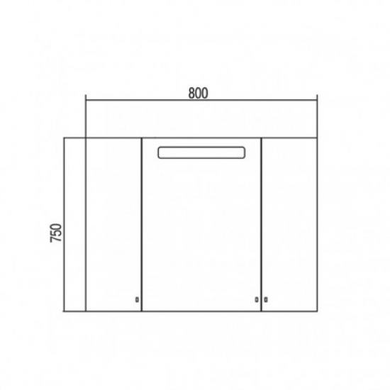 Зеркало-шкаф АКВАТОН Мадрид 80 с подсветкой