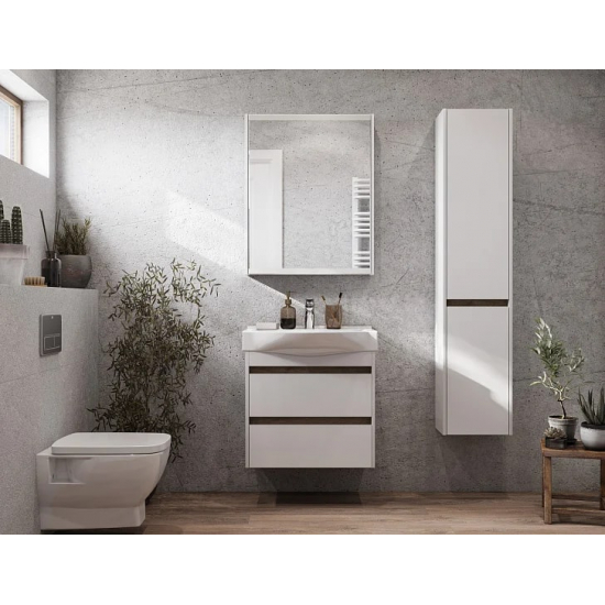 Зеркало-шкаф АКВАТОН Нортон 65 белый глянец