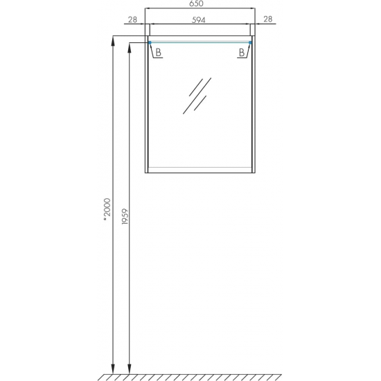 Зеркало-шкаф АКВАТОН Нортон 65 белый глянец
