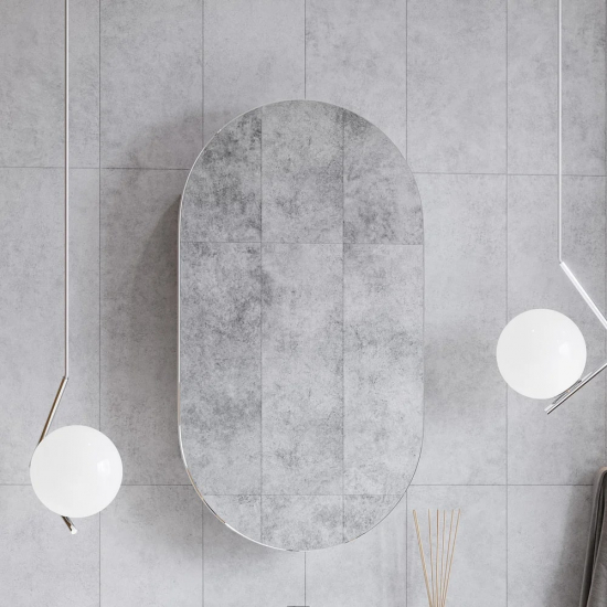 Зеркало-шкаф АКВАТОН Оливия белый глянец