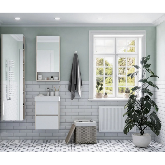 Зеркало-шкаф АКВАТОН Сканди 45 дуб верона