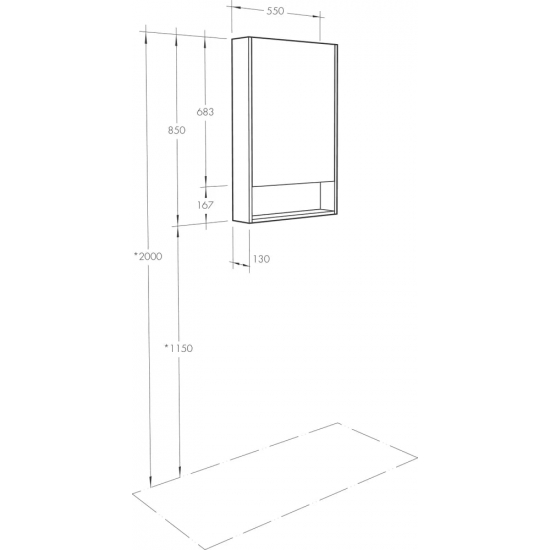 Зеркало-шкаф АКВАТОН Сканди 55 белый