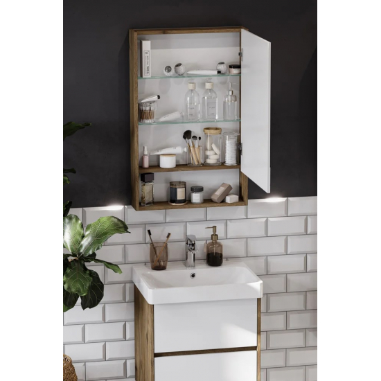 Зеркало-шкаф АКВАТОН Сканди 55 дуб рустикальный