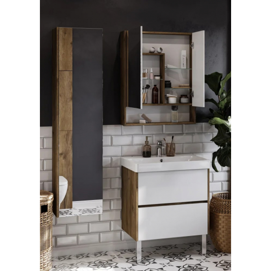 Зеркало-шкаф АКВАТОН Сканди 70 дуб рустикальный