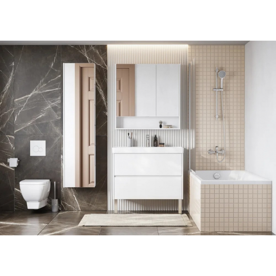 Зеркало-шкаф АКВАТОН Сканди 90 белый