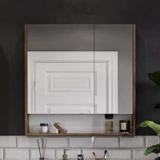 Зеркало-шкаф АКВАТОН Сканди 90 дуб рустикальный