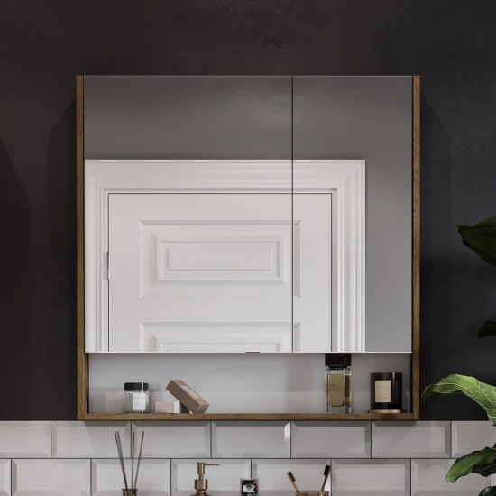 Зеркало-шкаф АКВАТОН Сканди 90 дуб рустикальный