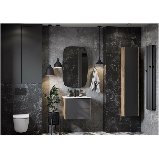 Зеркало-шкаф АКВАТОН Сохо 60 графит R правое