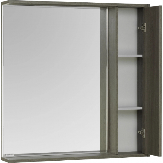 Зеркало-шкаф АКВАТОН Стоун 80 грецкий орех, с подсветкой