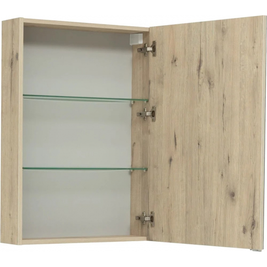 Зеркало-шкаф AQUANET Алвита New 60 дуб веллингтон белый