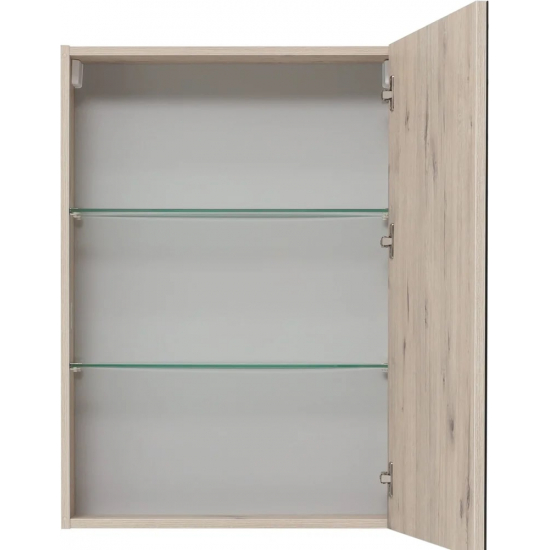 Зеркало-шкаф AQUANET Алвита New 70 дуб веллингтон белый