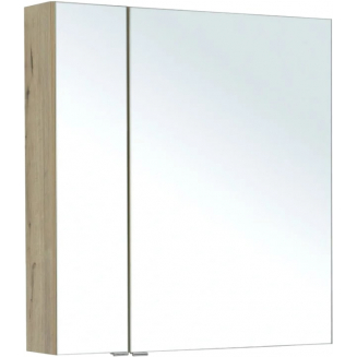 Зеркало-шкаф AQUANET Алвита new 80 дуб веллингтон белый