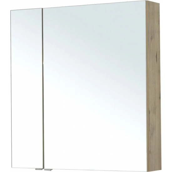 Зеркало-шкаф AQUANET Алвита new 80 дуб веллингтон белый
