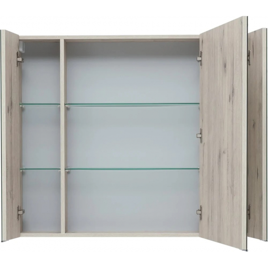 Зеркало-шкаф AQUANET Алвита New 90 дуб веллингтон белый