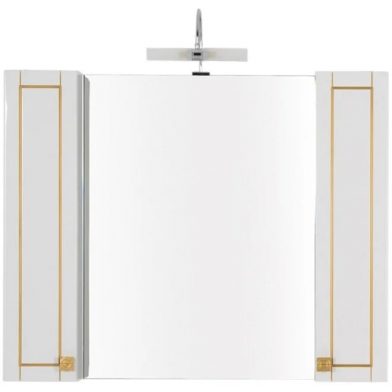 Зеркало-шкаф AQUANET Честер 105 белый, патина золото