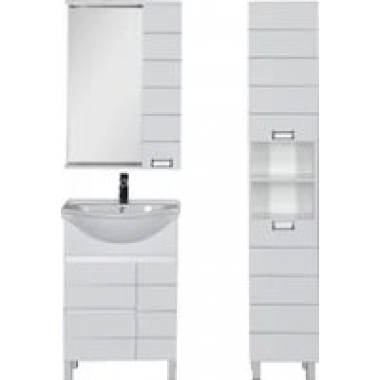 Зеркало-шкаф AQUANET Доминика 60 белый, с подсветкой