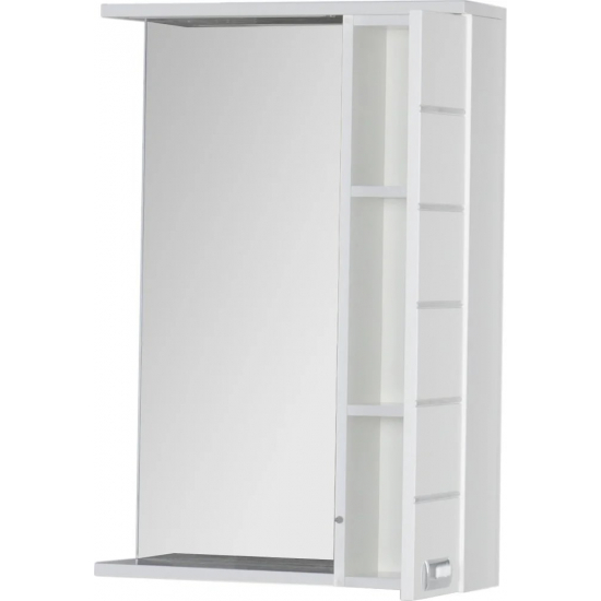 Зеркало-шкаф AQUANET Доминика 60 белый, с подсветкой