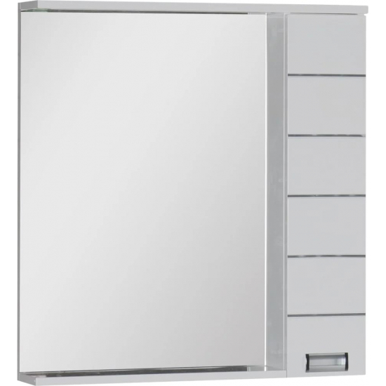 Зеркало-шкаф AQUANET Доминика 80 белый, с подсветкой