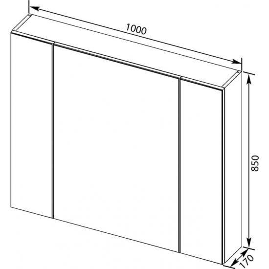 Зеркало-шкаф AQUANET Эвора 100 дуб антик