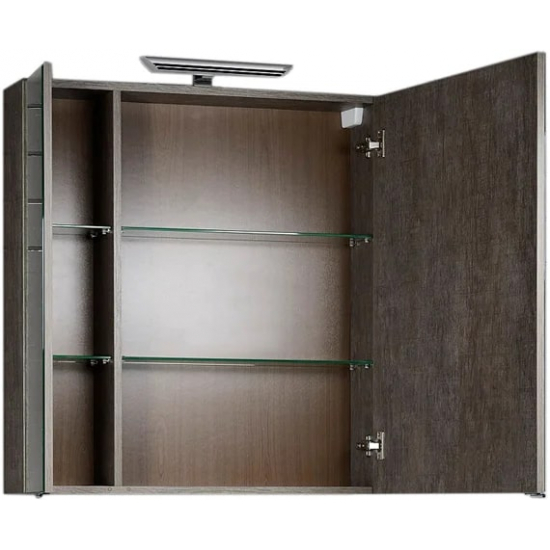 Зеркало-шкаф AQUANET Эвора 80 дуб антик