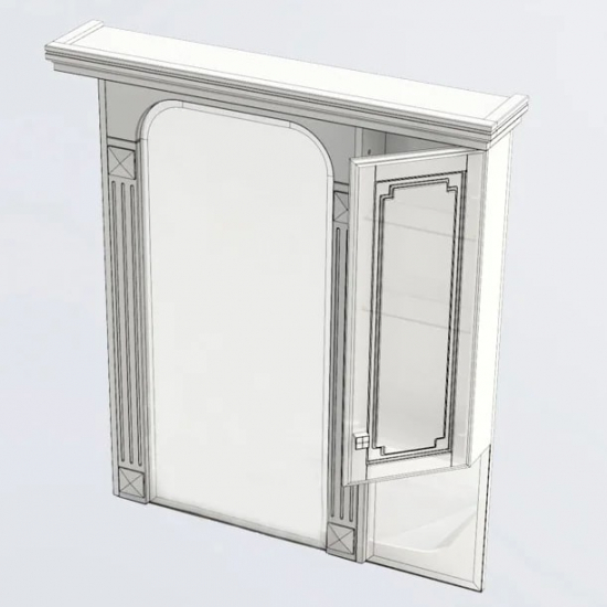 Зеркало-шкаф AQUANET Фредерика New 100