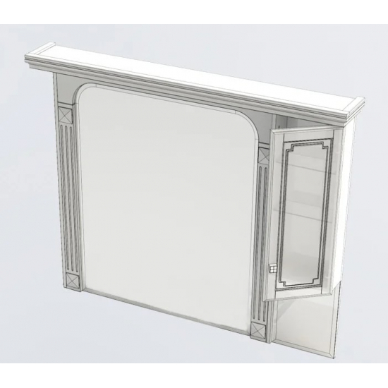 Зеркало-шкаф AQUANET Фредерика New 140