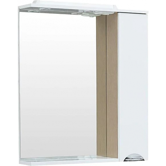 Зеркало-шкаф AQUANET Гретта 70 светлый дуб, с подсветкой