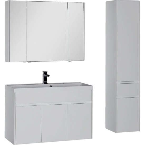 Зеркало-шкаф AQUANET Латина 100 белый