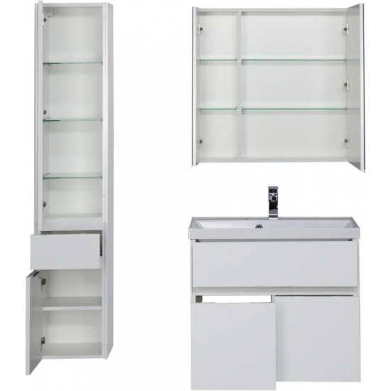 Зеркало-шкаф AQUANET Латина 80 белый