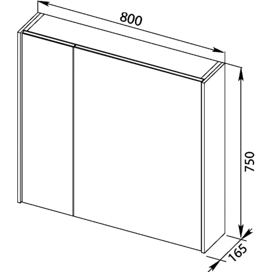 Зеркало-шкаф AQUANET Латина 80 белый