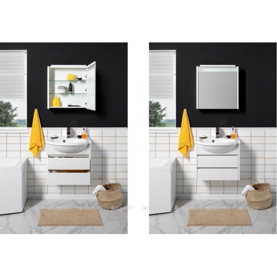 Зеркало-шкаф AQUANET Лайн 60 R белый