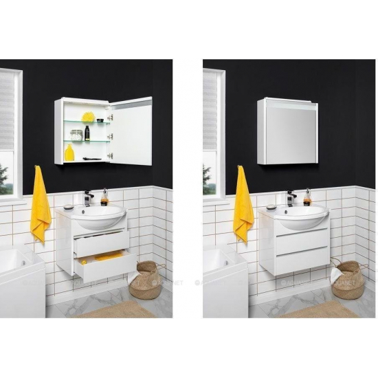 Зеркало-шкаф AQUANET Лайн 60 R белый